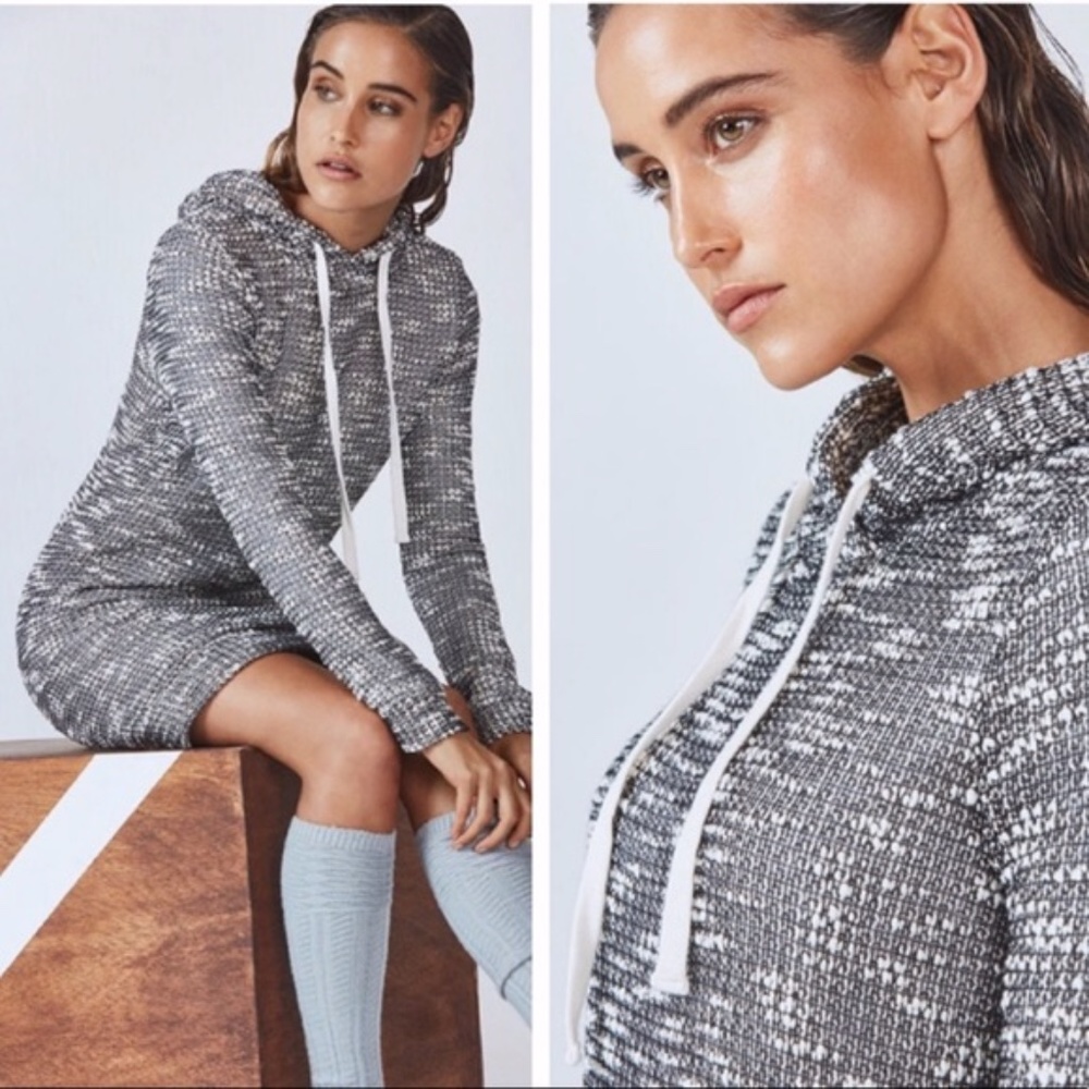 Fabletics Yukon Lined Sweater dress tweed hooded